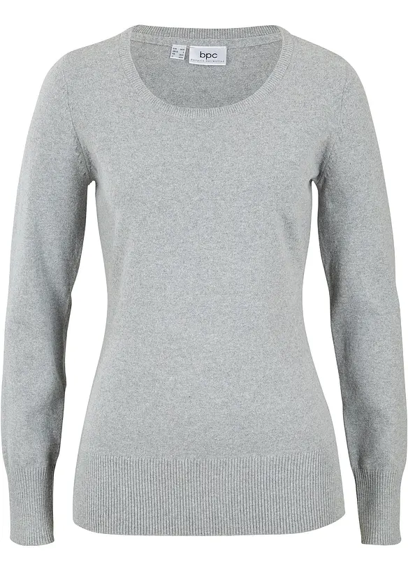 Basic Pullover mit recycelter Baumwolle, bonprix