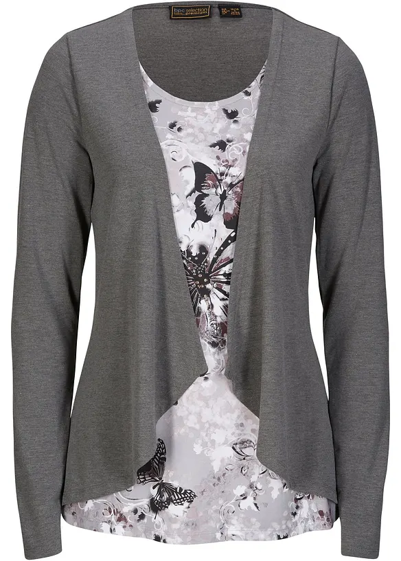2 in 1 Shirt bedruckt, bonprix