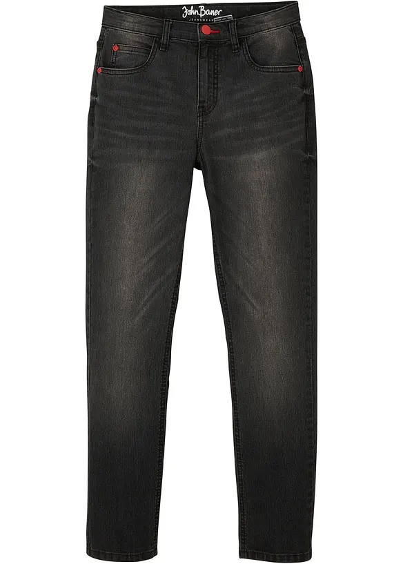 Jungen Jeans mit cooler Waschung, Slim Fit, John Baner JEANSWEAR