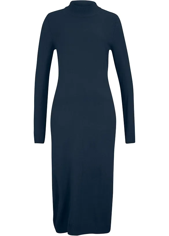 Robe en maille à col montant, bonprix