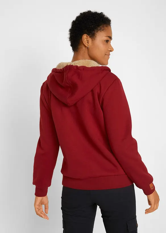 Gilet zipp&eacute; &agrave; capuche avec doublure peluche, bonprix