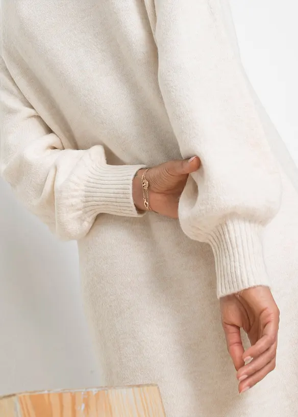 Oversized Strickkleid in Midilänge, bonprix
