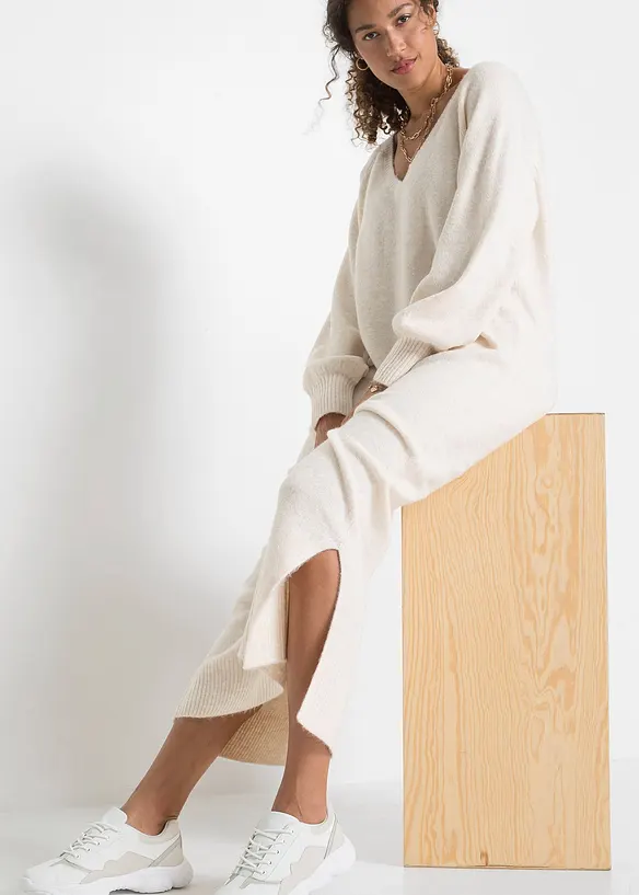 Oversized Strickkleid in Midilänge, bonprix