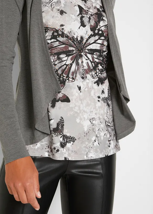 2 in 1 Shirt bedruckt, bonprix