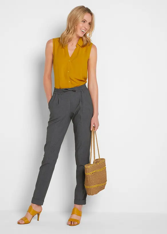 Bundfaltenhose in Schlupfform, bonprix