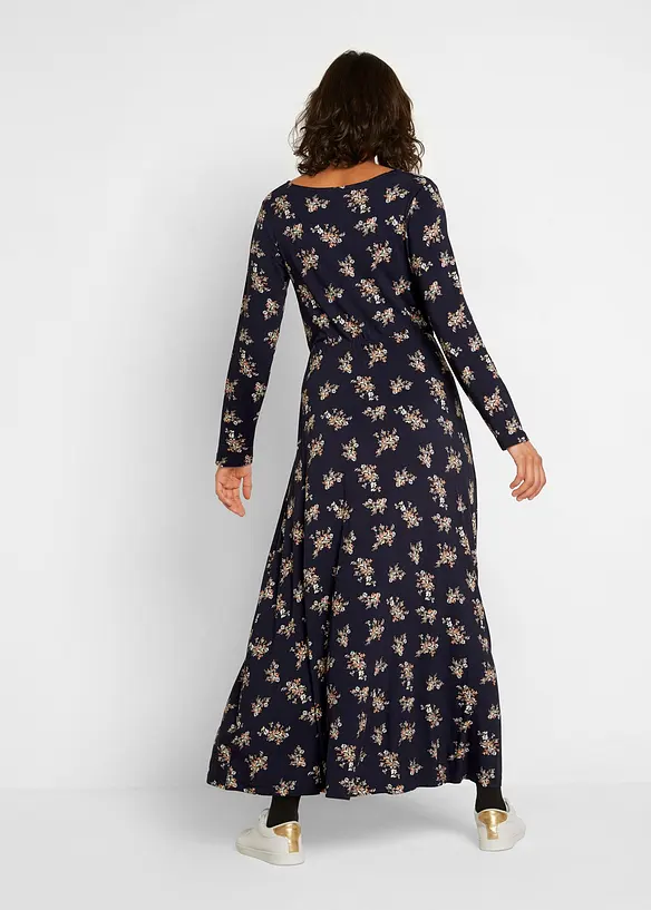 Bedrucktes Maxikleid, langarm, bpc bonprix collection