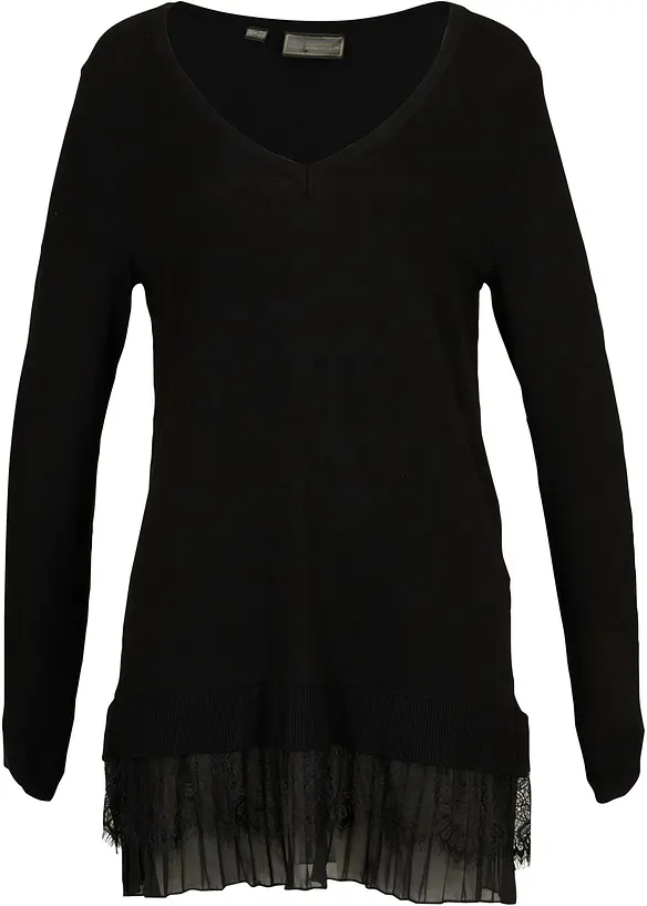 Pull fluide en fine maille, bonprix