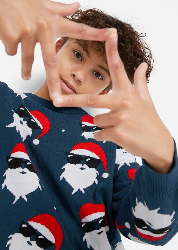 Feinstrickpullover mit Weihnachtsmotiv, bonprix