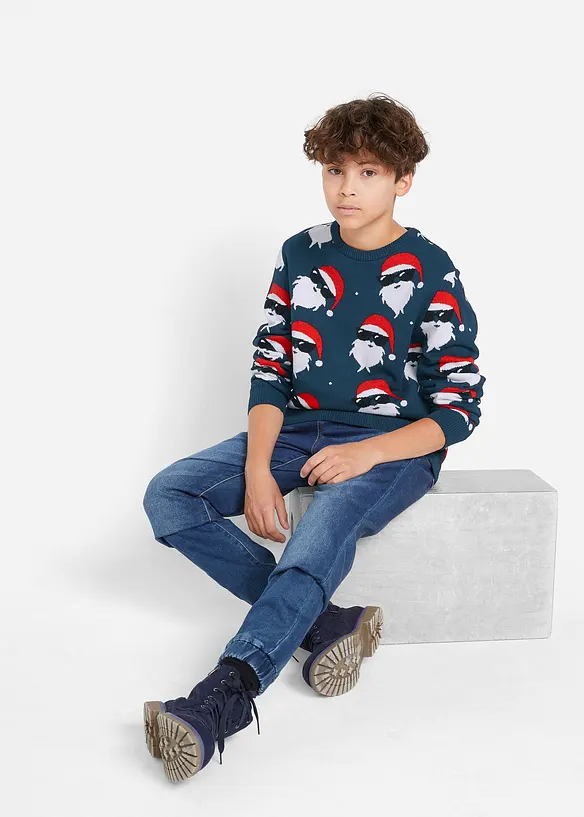 Feinstrickpullover mit Weihnachtsmotiv, bonprix