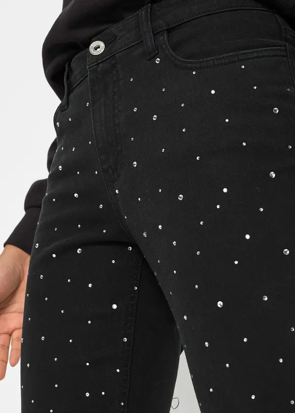 Pantalon extensible avec pierres brillantes, RAINBOW