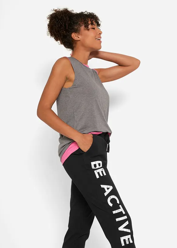 Jogginghose aus Baumwolle mit Druck, Loose Fit, bonprix