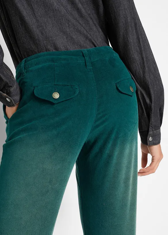 Pantalon en velours côtelé extensible, large, bonprix
