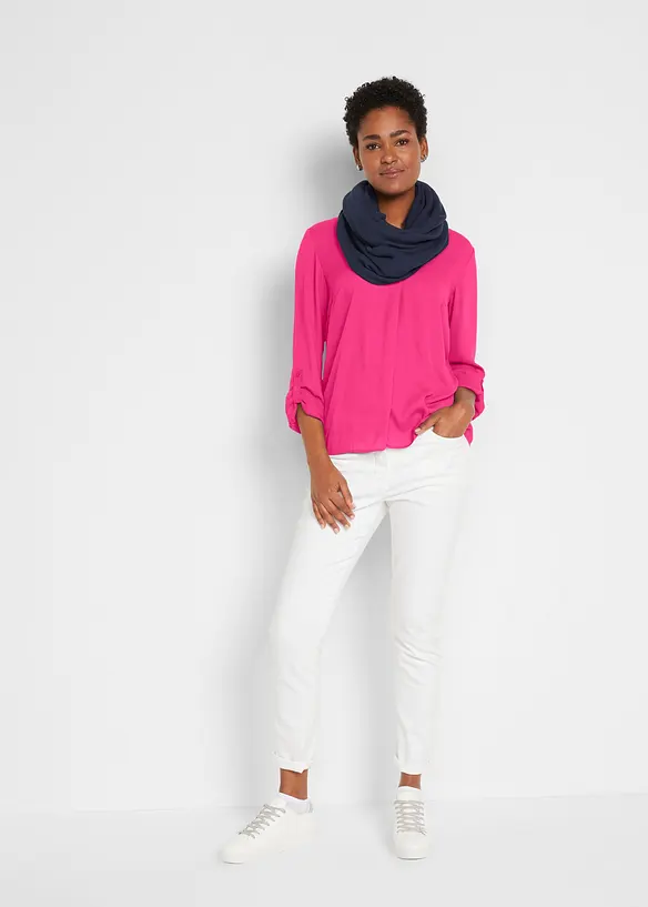 Pantalon en twill &agrave; taille &eacute;lastiqu&eacute;e, bonprix