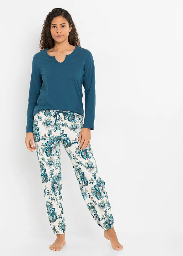 Pyjama aus reiner Bio-Baumwolle, bonprix