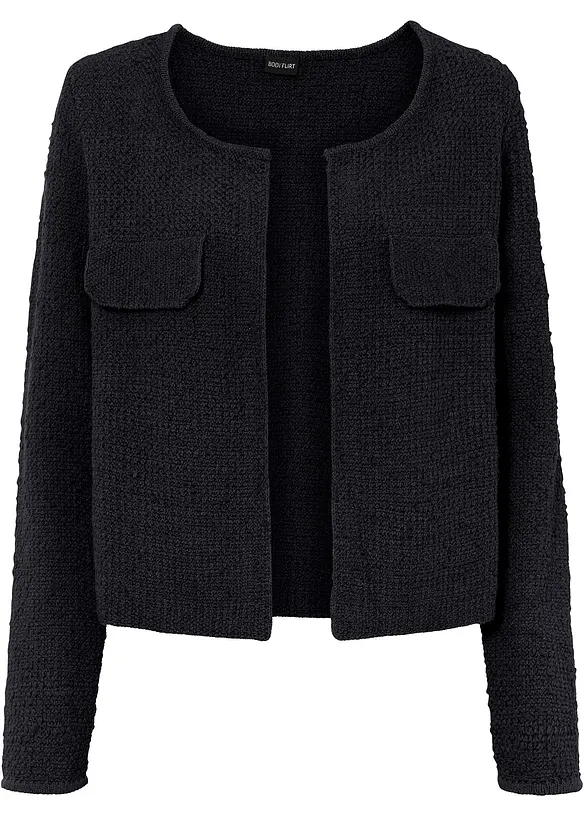 Bouclé Strickjacke, bonprix
