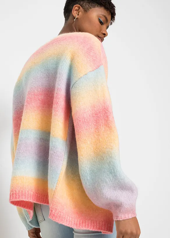 Grobstrickjacke aus weichem Woll-Mix, bonprix