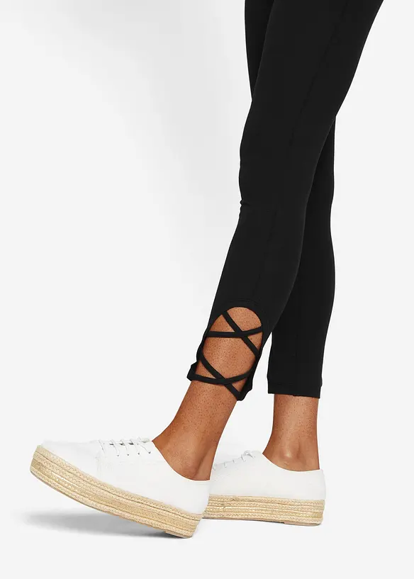 Legging coton 7/8 taille haute et confortable, bonprix