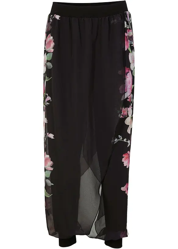 Pantalon avec empiècements crêpe, bonprix
