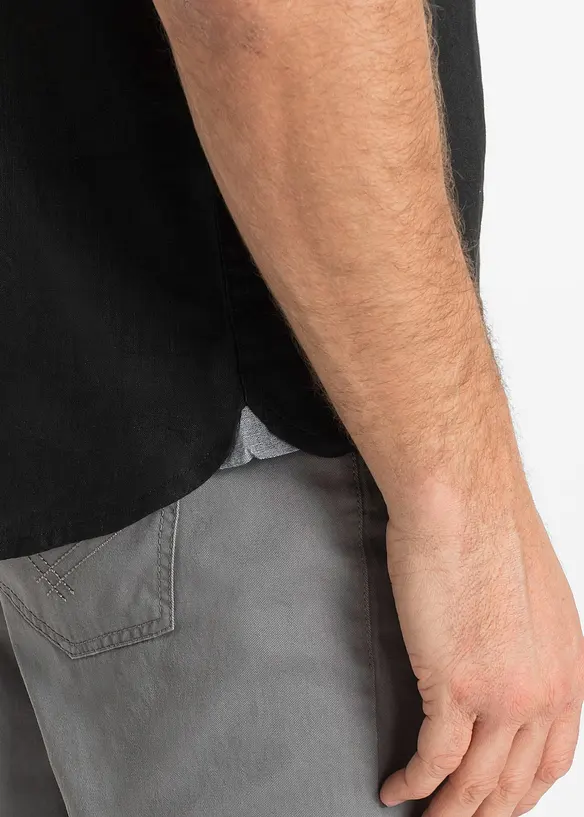 Kurzarmhemd aus reinem Leinen, bonprix