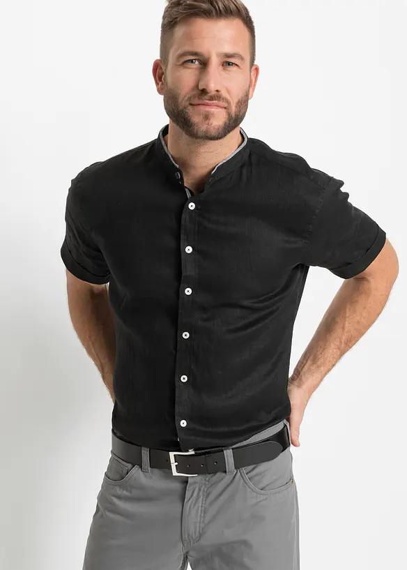 Kurzarmhemd aus reinem Leinen, bonprix