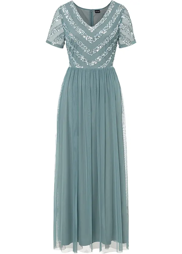 Maxikleid mit Paillettenstickerei, bonprix