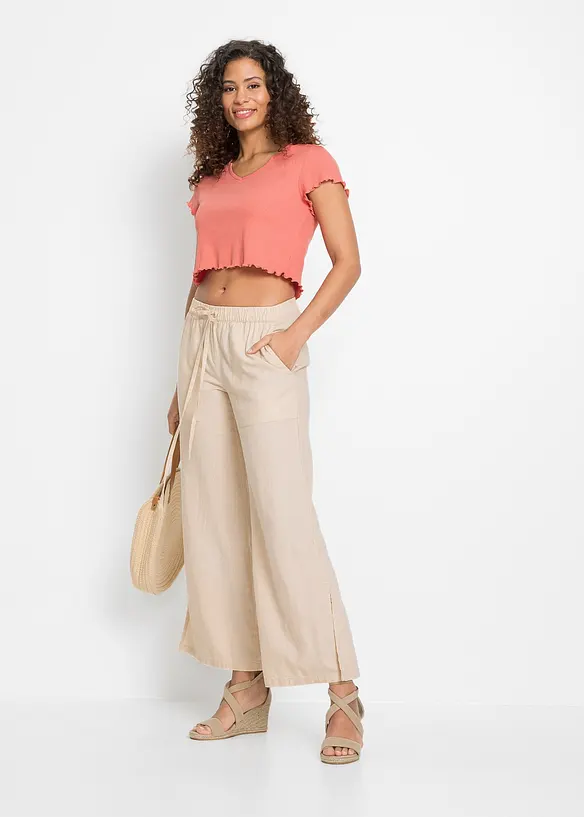 Marlenehose aus Leinen, bonprix