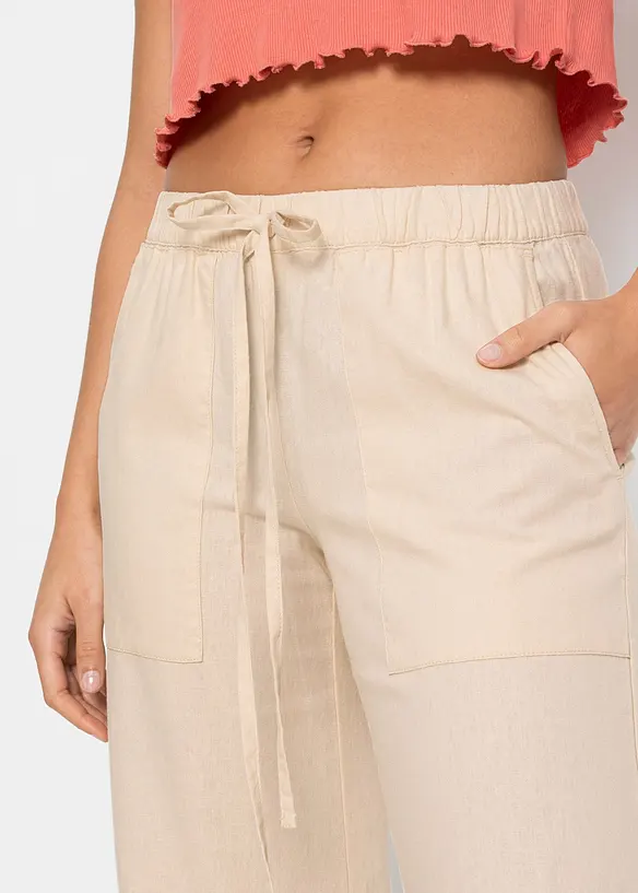 Marlenehose aus Leinen, bonprix