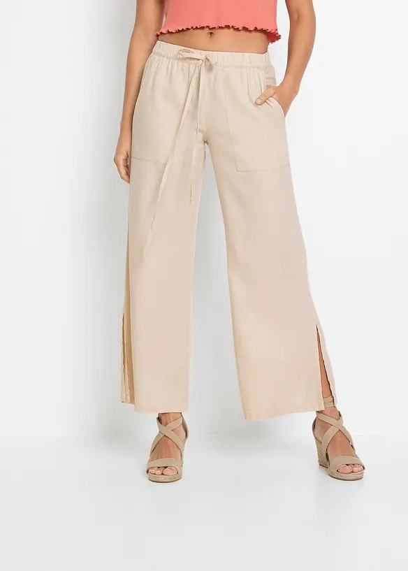 Marlenehose aus Leinen, bonprix