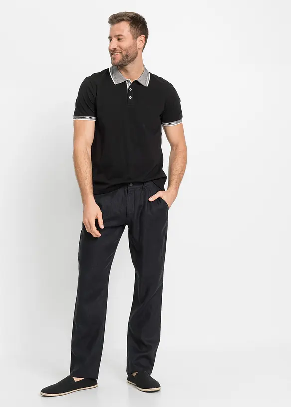 Pantalon chino Regular, 100% lin, droit, bonprix