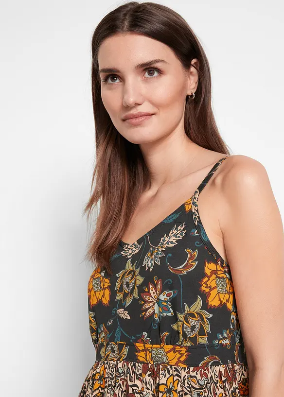 Maxikleid mit Volants, bonprix