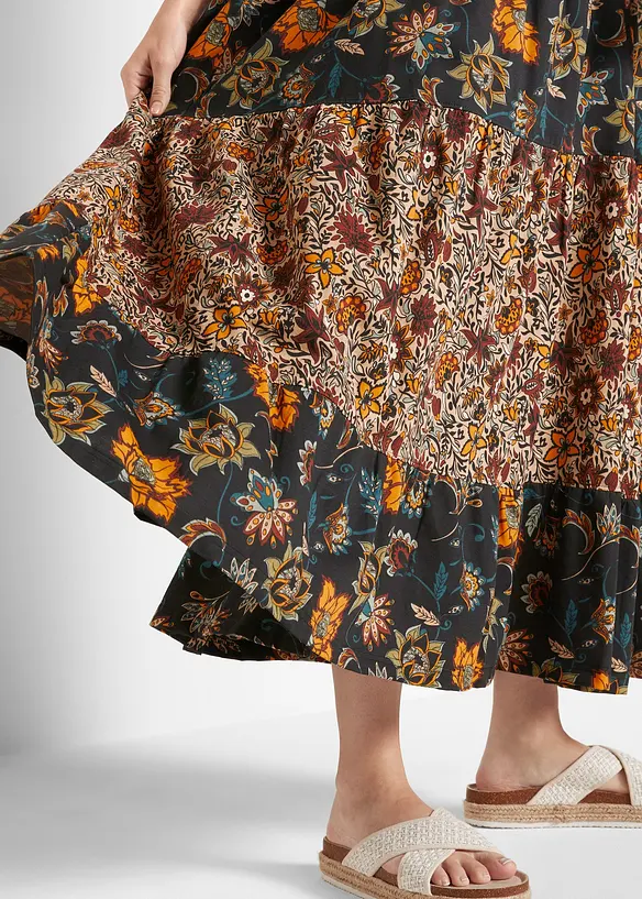 Maxikleid mit Volants, bonprix