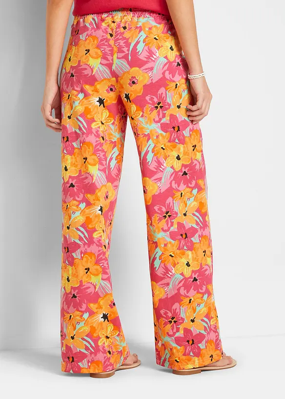 Pantalon palazzo en jersey viscose doux, bonprix