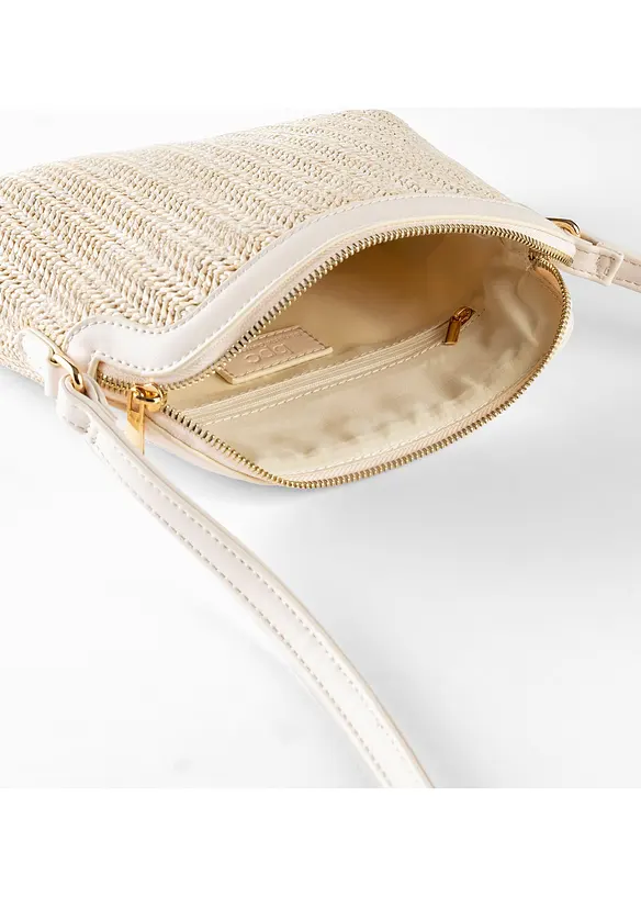 Sac &agrave; bandouli&egrave;re aspect paille, bonprix