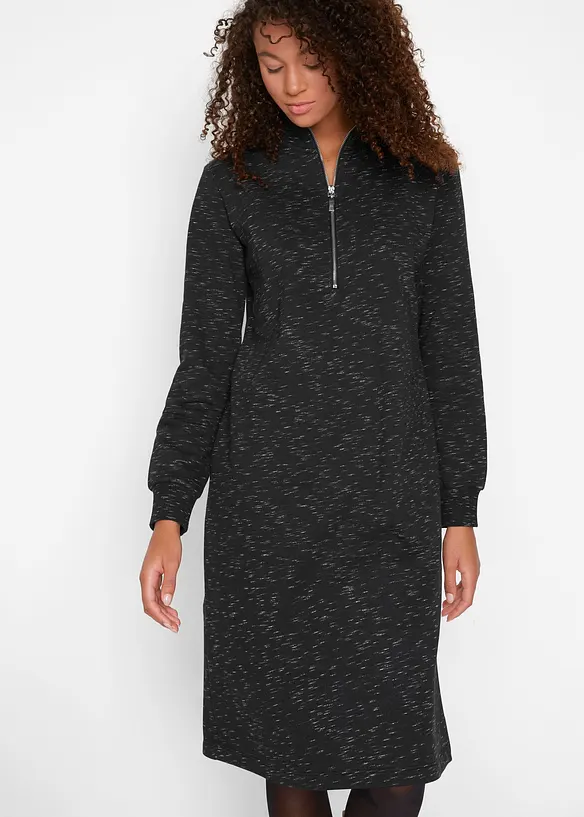 Robe en molleton à col camionneur, bonprix