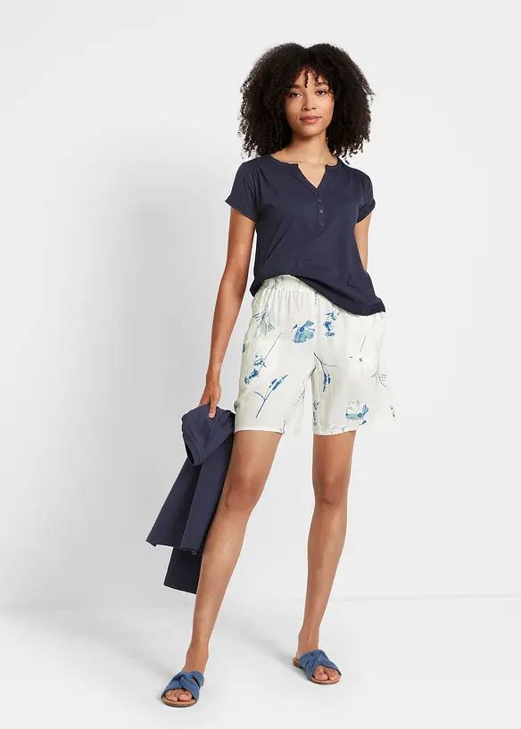 Baumwoll-Shirt, Kurzarm, bonprix