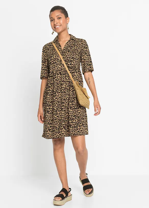 Blusenkleid aus fließender Viskose, bonprix