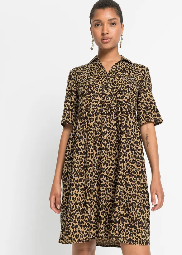 Blusenkleid aus fließender Viskose, bonprix