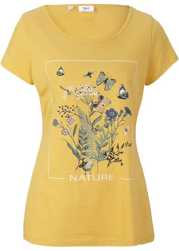 Baumwoll-T-Shirt mit Druck, bonprix