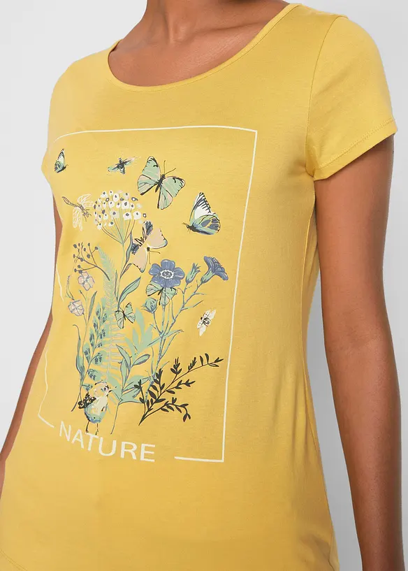 Baumwoll-T-Shirt mit Druck, bonprix