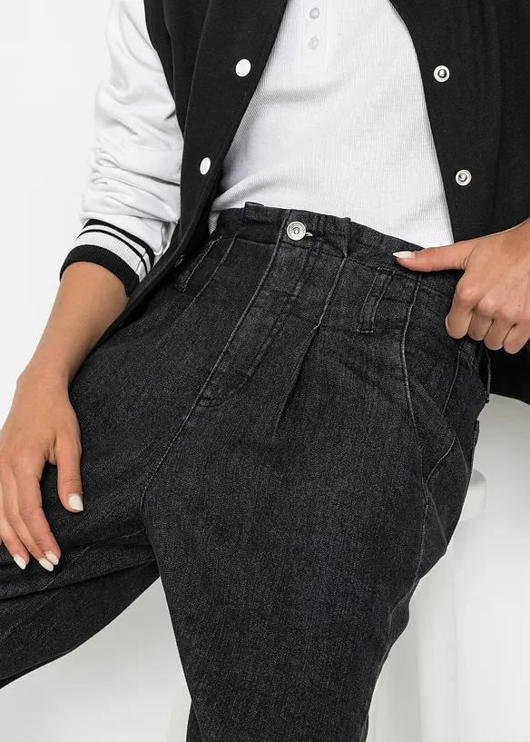 Jean mom extensible, taille haute, bonprix