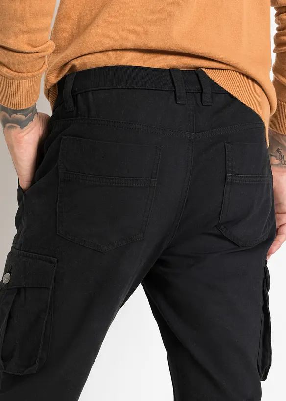 Regular Fit Cargohose aus reiner Baumwolle, Straight, bonprix