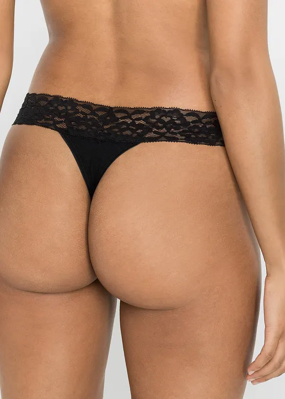 String mit Baumwolle (4er Pack), bonprix