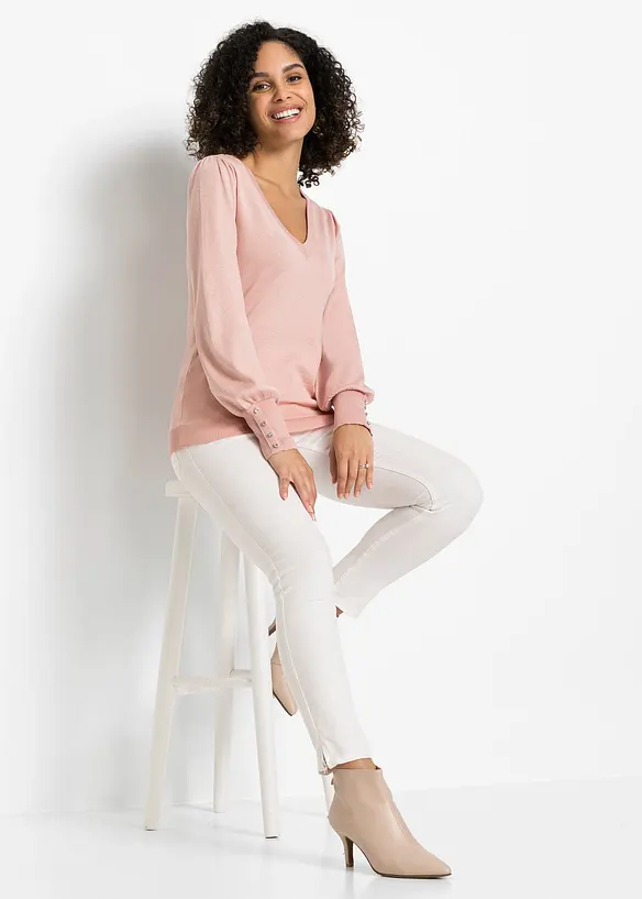 Pull en fine maille, viscose majoritaire, bonprix