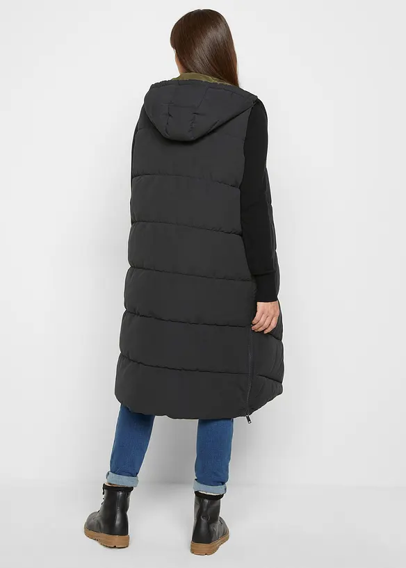 Wende-Steppweste aus recyceltem Polyester mit Kapuze, bonprix