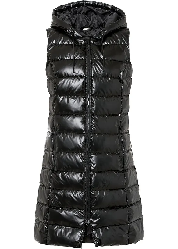 Doudoune sans manches, effet brillant, bonprix