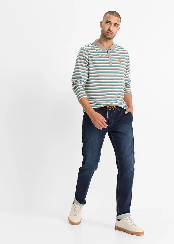 Jean jogger à taille élastiquée Regular, fuselé, bonprix