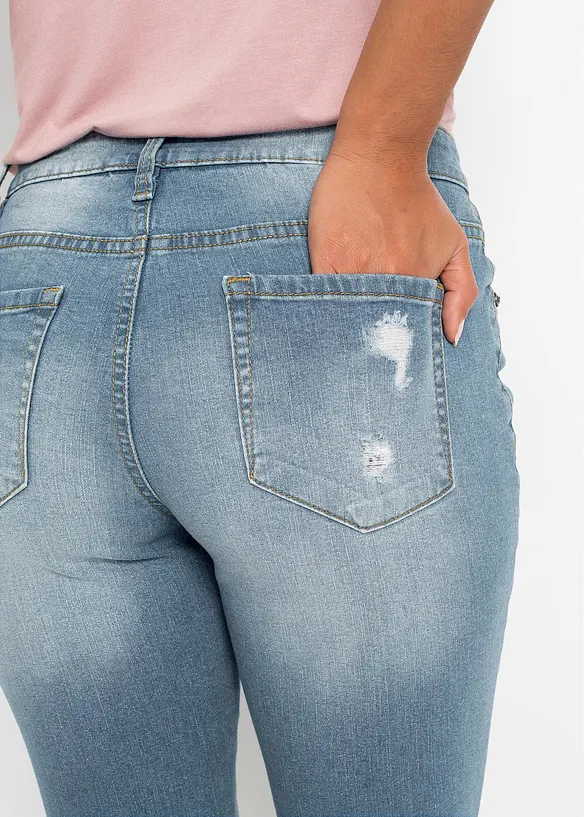 Jean skinny extensible à taille mi-haute, bonprix