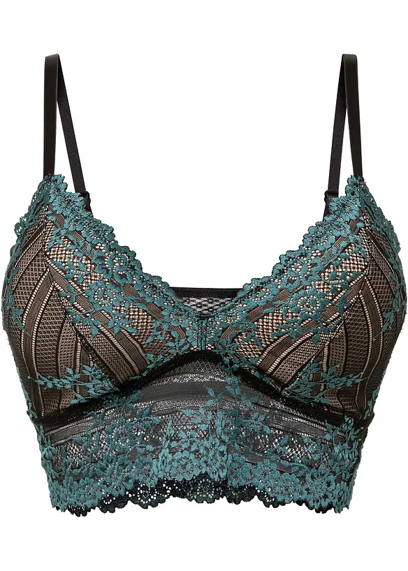 Brassière en dentelle bicolore, bonprix
