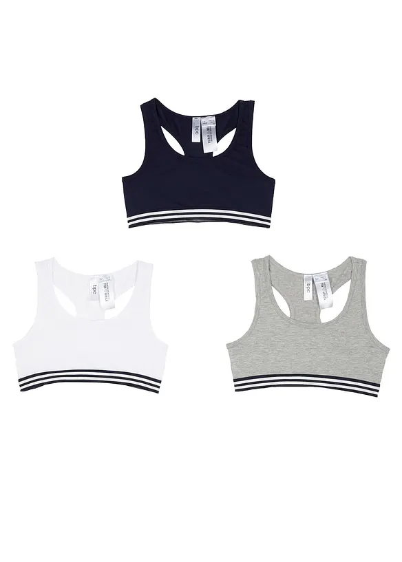 Bustier mit weicher Baumwolle (3er-Pack), bonprix
