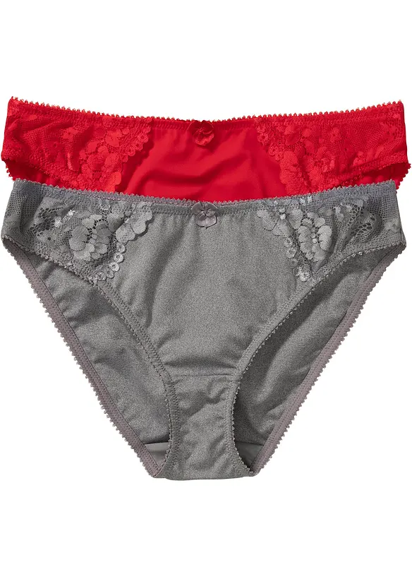 Lot de 2 slips avec dentelle, bonprix